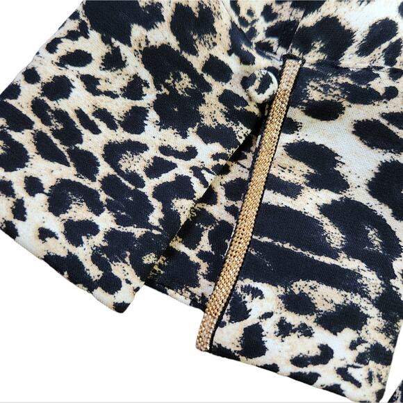 Chico's pullover top collared leopard print size XL 16 - Picture 6 of 10